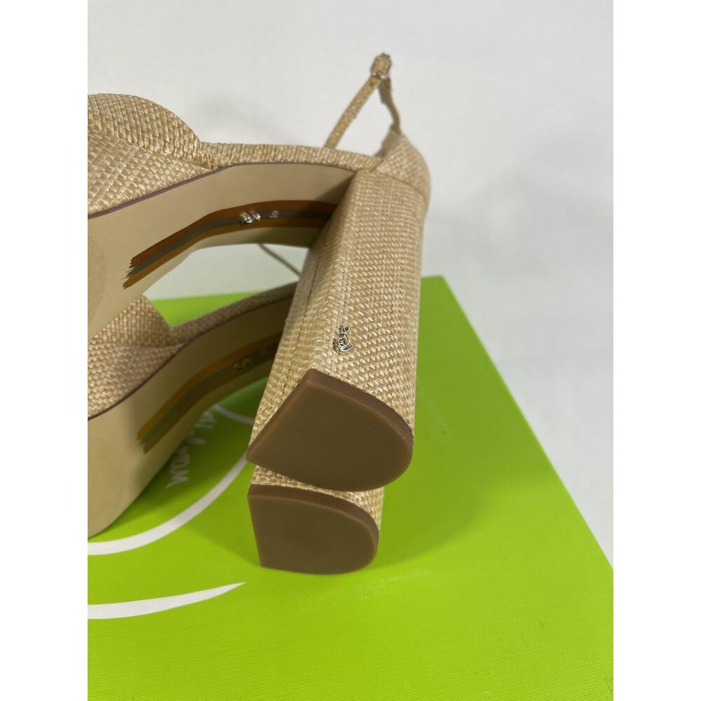 $160 Sam Edelman Kori Platform Shoes Women's SZ 10 Beechwood Bask Slide Sandals - Picture 6 of 11